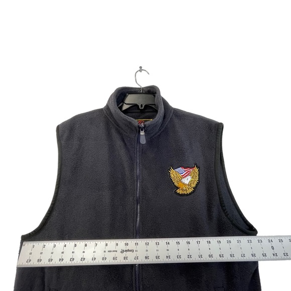 Baru Sports With United States Army Eagle Logo Patch Embroidered Fleece Vests - Picture 10 of 12